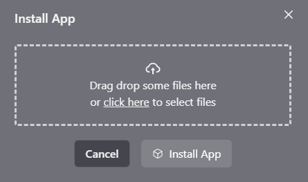 Install app drawer