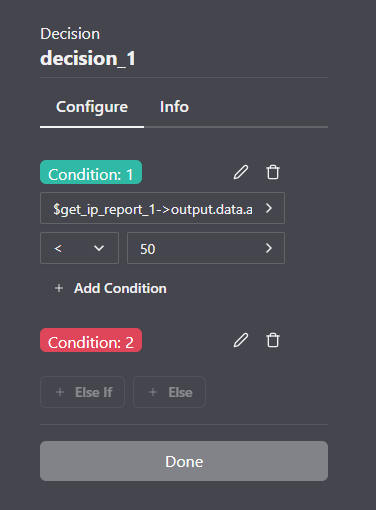 Decision block configurator